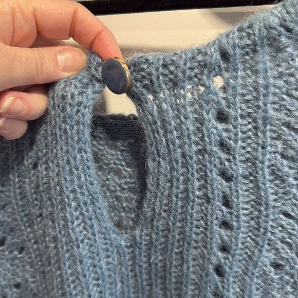 Isaac Jumper Blue Medium Mohair Merino - Picture 8 of 11